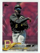2018 Topps Series 2 JOSH HARRISON Mother's Day Pink 50/50 Parallel Pirates
