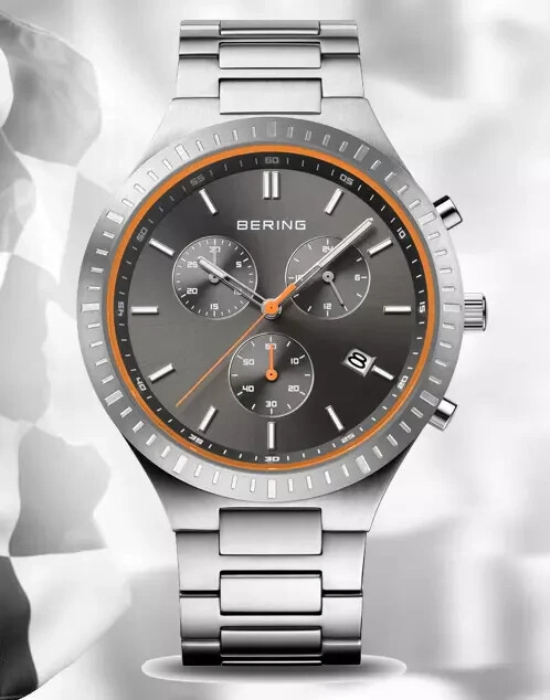 Bering Titan Stainless Steel Chronograph Men's Quartz Watch