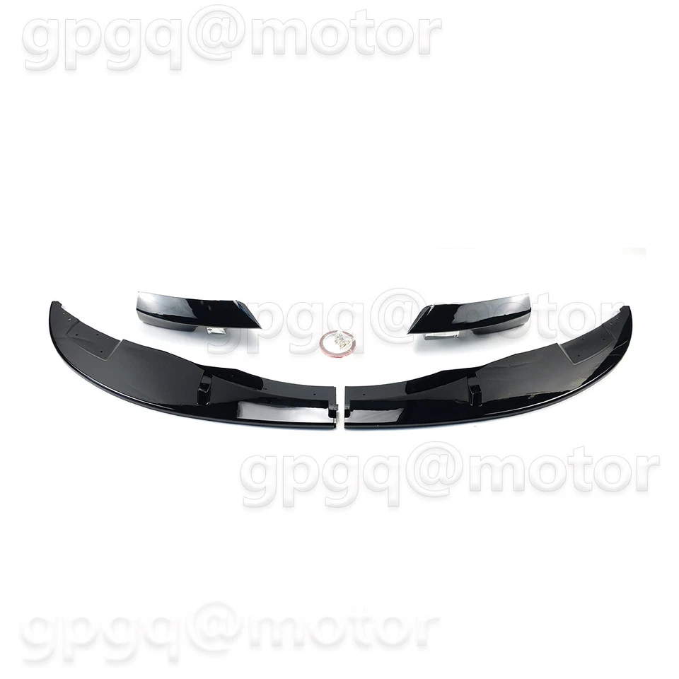 Parachoques delantero negro divisor de labios estilo BMW 3 Series E92 E93 E90 M3 2008-13 MP Foto 2 de 4