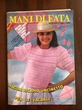 Mani di fata giugno 1983 maglia foglio decalcabili tavola disegni ricami