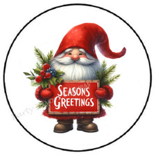 SEASONS GREETINGS GNOME CHRISTMAS ENVELOPE SEALS LABELS STICKERS PARTY FAVORS