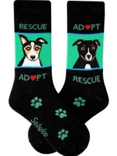Adopt Rescue Men's Crew Socks Size 10-13 Sabyloo Socks Novelty Paws Fashion New
