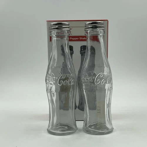 Coca-Cola Glass Salt & Pepper Shakers 2009 Sunbelt Vintage Collectible