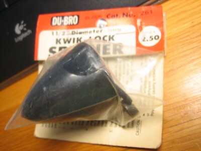 DuBro Spinner BLACK 1.5 inch 1-1/2 Diameter No. 261 New Old Stock Du-Bro  NOS