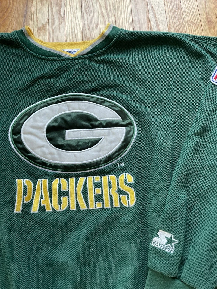 Sudadera Green Bay Packers De Colección Starter Pro Line Verde Para Hombre Cuello Redondo Talla XL Foto 2 de 4