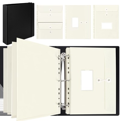 Large Folio Document Organizer, Important Document Organizer with 8 Expandabl...