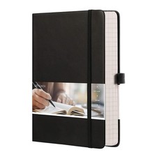 EMSHOI Graph Paper Notebook - 256 Pages A5 A5-Graph, Black