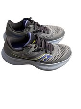 Saucony Ride 15 Running Shoes Women  s 7 Gray Blue Lightweight Athletic Sneakers