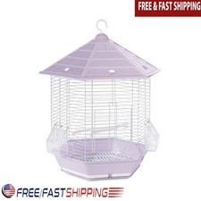 Spacious Bird Cage Finches Canaries W/ Swing Plastic Perch Easy Clean Design