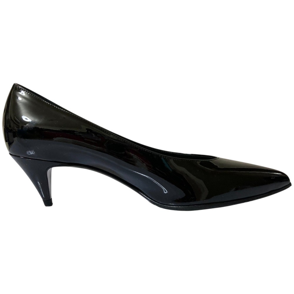 Saint Laurent Paris Shoes Pumps Heel EU 36.5 US 6.5 Patent Leather Black Auth thumbnail 24