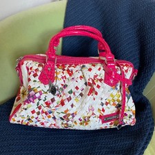 Bulaggi Women's Floral Handbag Hot Pink hand Bag Snake 34cm wide