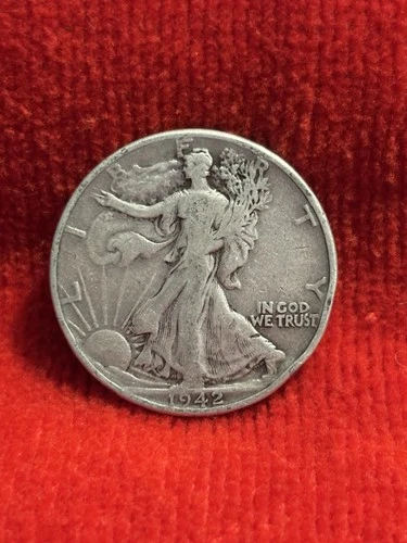1942 Walking Liberty Half Dollar Coin 90% Silver