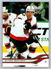 2025-26 UD Series 2 Holiday Green Foil Nick Cousins Ottawa Senators #375