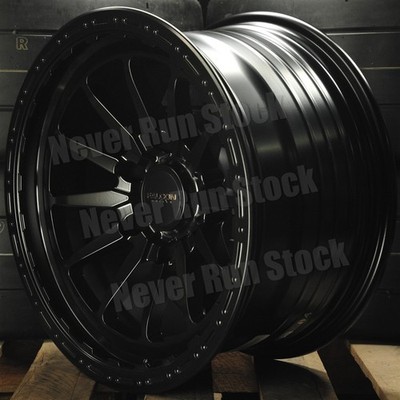 FALCON TC1 6x139.7 6x5.5 17x9 -10 OFFSET MATTE BLACK 12 SPOKE TRUCK 1 WHEEL