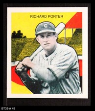 1933 Tattoo Orbit Reprint #49 Dick Porter Indians 8 - NM/MT