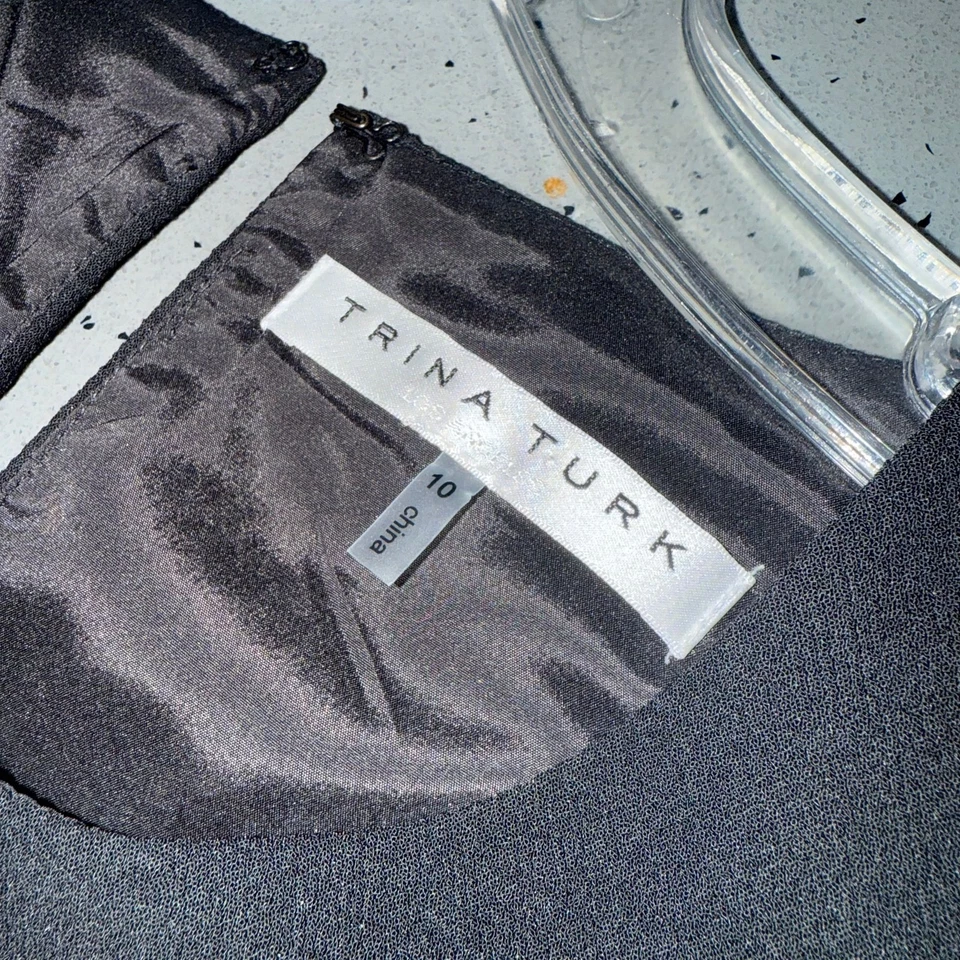 Mini Vestido Trina Turk Berry Cintura Caída Terciopelo Lentejuelas Foto 3 de 4