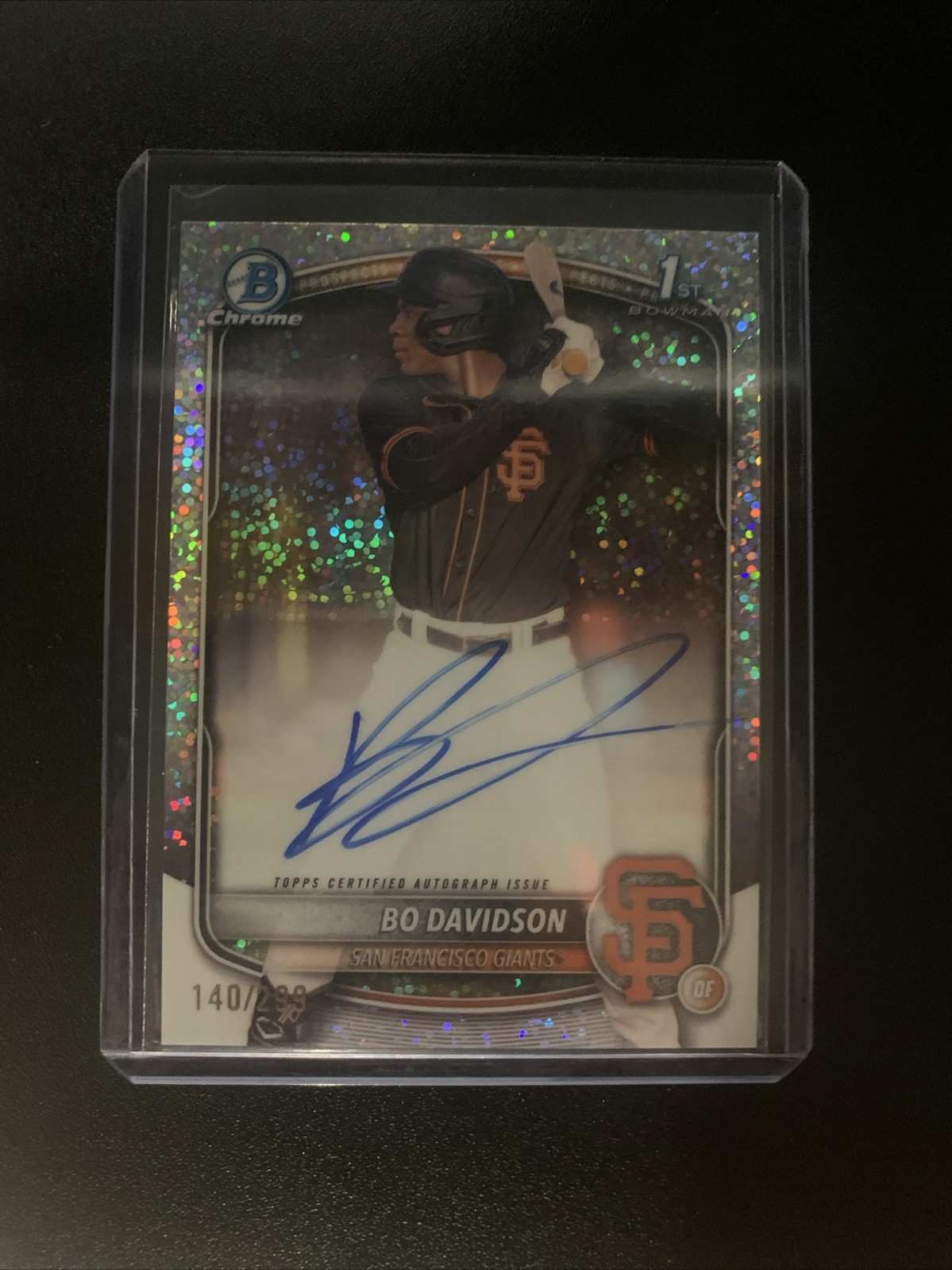 2025 Bowman Chrome 1st Bo Davidson Speckle Refractor Auto #d /299 #CPA-BD