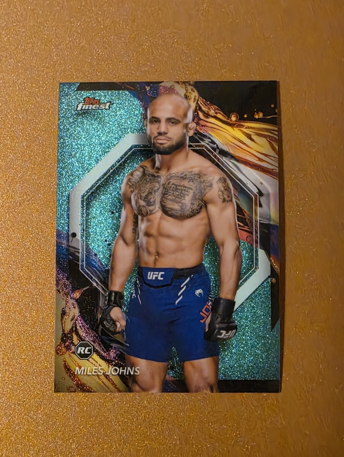Miles Johns 2024 UFC Finest Glitter Refractor Rookie
