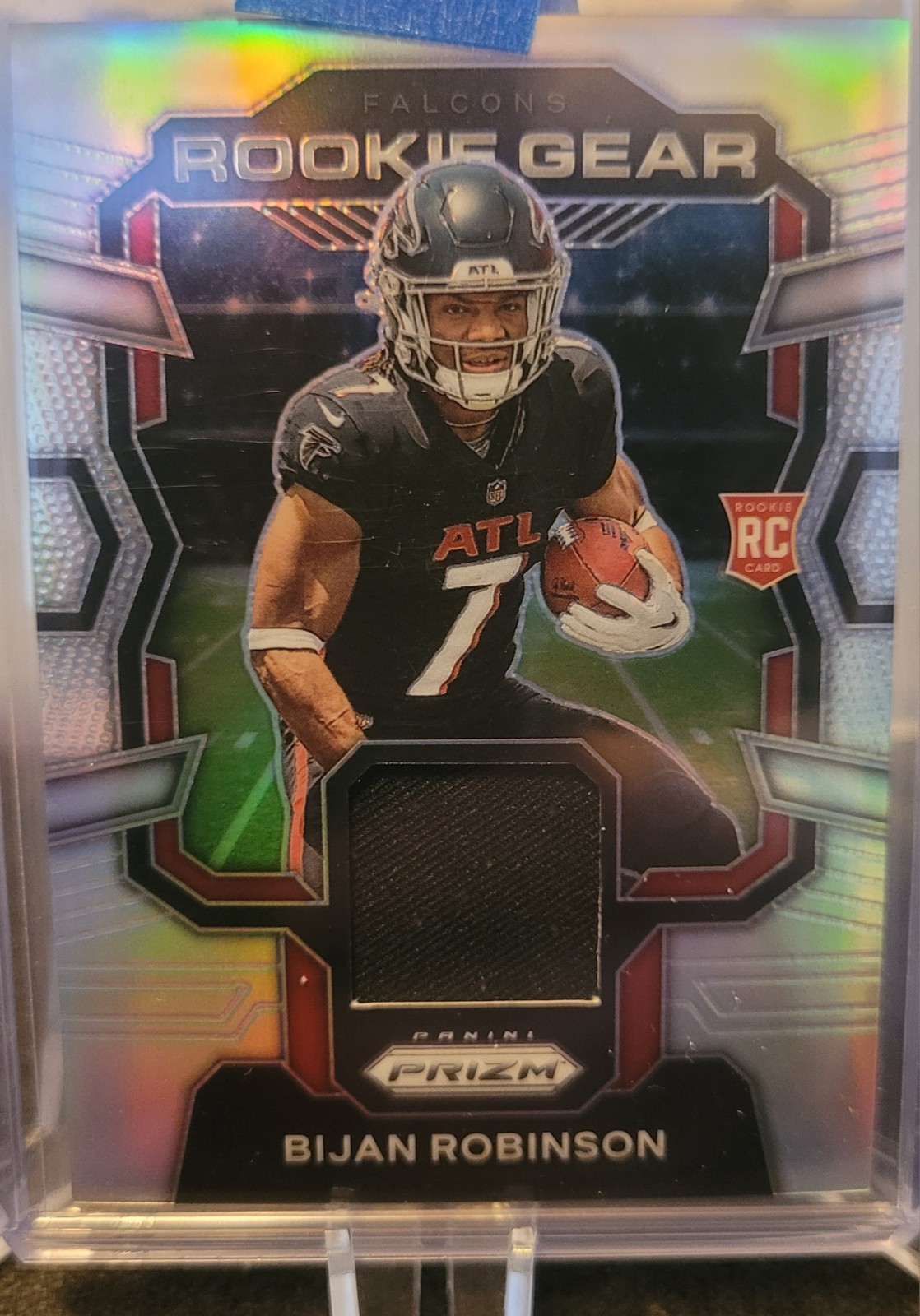 2023 Panini Prizm Silver - Rookie Gear Bijan Robinson #RG-BR (MEM, RC)