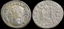 Numerian Silvered Antoninianus Roman coin CLEMENTIA TEMP Type, AD 283–284. #2002