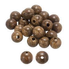 100pcs 6mm Golden Sandalwood Round Polished Wooden Loose Beads for Craft
