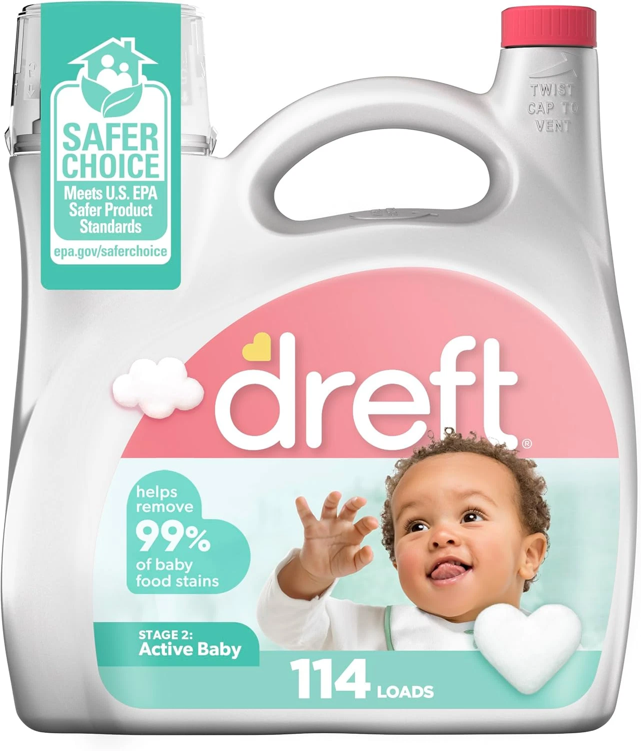 Dreft Stage 2 Active Baby Liquid Laundry Detergent, 114 Loads
Opens in a new window or tab