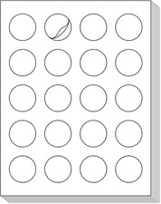 1.5'' Circle Round Printable 500 Labels Sticker Labels,25 Sheets