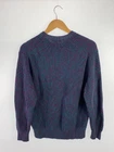 Pull Supreme tricot côte mélangé M coton vert occasion
