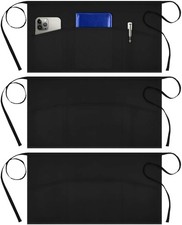 Syntus Server Aprons 3 Pack Waterdrop Resistant 11.5 Black