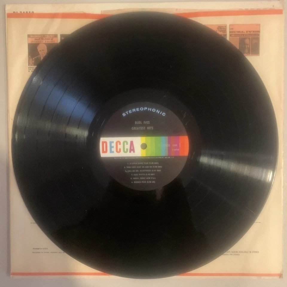 Burl Ives, LP, VG, Greatest Hits, DL-74850 - Image 3 of 4