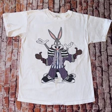 Vintage Warner Bros Sun Sportswear Bugs Bunny Taz Single Stitch T-Shirt One Size