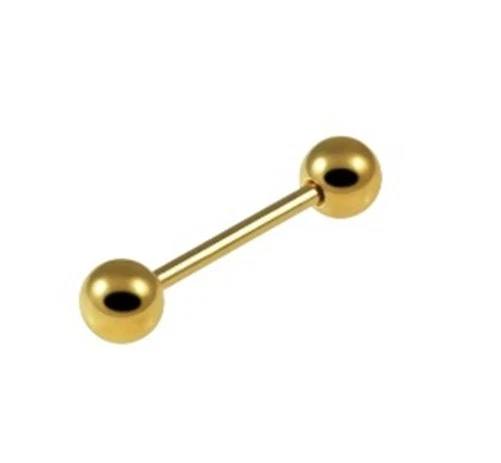 PIERCING Barbell mit INNENGEWINDE 1,2 x 8 mm I Echt 585 MASSIV GOLD I 46018-8 I - Bild 4 von 4