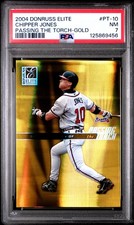 2004 Donruss Elite Passing The Torch #PT-10 Chipper Jones Gold PSA 7 /50