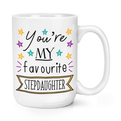 Du bist meine Lieblings-Stieftochter Sterne 15 Unzen große Tasse Tasse lustig beste Familie