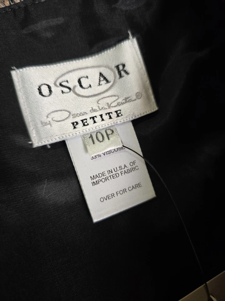 Saia nova com etiquetas Oscar por Oscar de La Renta falsa leopardo comprimento do joelho tamanho 10P - Imagem 4 de 4