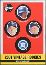 2001 Upper Deck #346 Ichiro Suzuki / Ryan Franklin / Ryan Christianson VR, RC NM