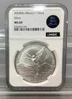 2024 Mo .999 Silver 1 Onza Mexican Libertad 1 Oz Coin - NGC - MS 69