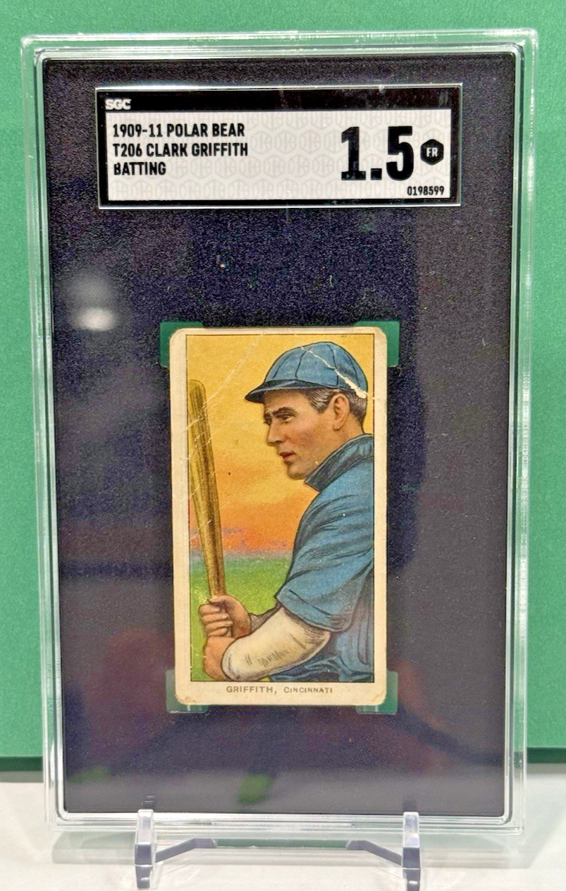 1909-11 T206 - HOF Clark Griffith Batting. Polar Bear