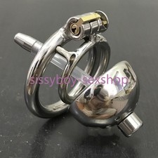 Stainless Steel Male Chastity Device Short Cage for Men Metal Locking Belt