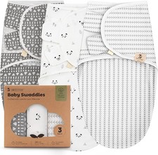 Sweety Fox 3-Pack Organic Baby Swaddle Sleep Sacks, Newborn/0-3 Mo, Forest (NEW)