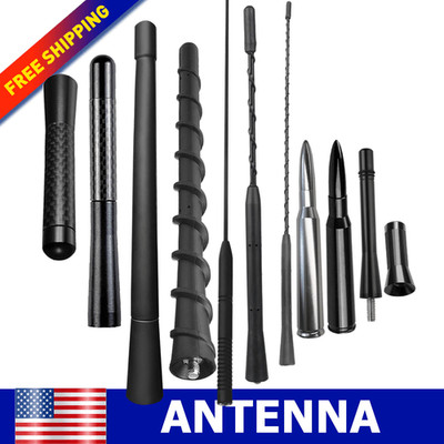 9.6'' Black Radio Antenna AM/FM Stereo for Vehicle Car Truck Boat 1.4''/3''/4''/4.7''