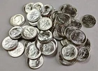 Roll Of 50 Silver Roosevelt Dimes 1964 P+D BU Actual Coins Pictured See Photos