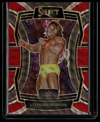 2024 Panini Select WWE #18 Ultimate Warrior Phenomenon Red Wave Prizms #/149