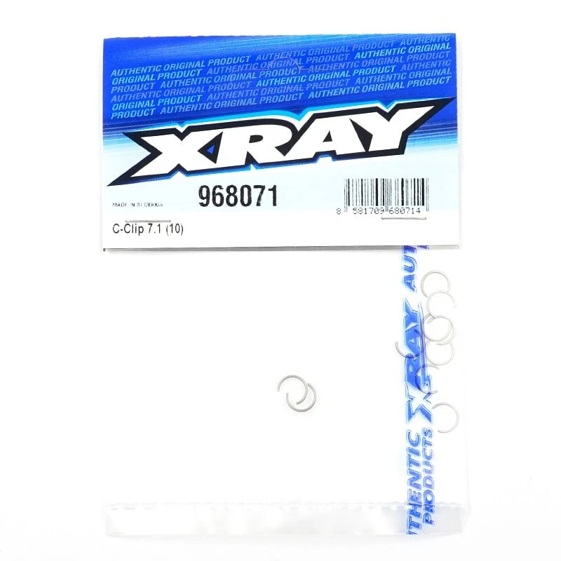 Xray 7.1 C-Clip 10 pcs Silver #XR-968071 - Image 2 of 2