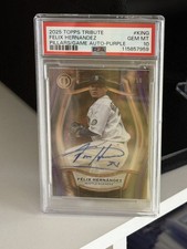 2025 Topps Tribute - Pillars of the Game Auto Félix Hernández Purple /50 PSA 10