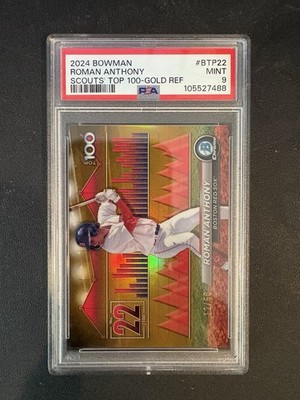 2024 Bowman Chrome Top 100 Prospects BTPA-22 Roman Anthony Gold…./50 PSA 9
