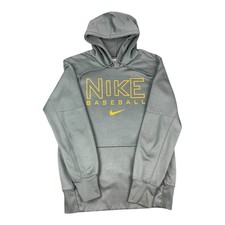 Nike Baseball Pullover Hoodie, Therma Fit, Gray, Men  s Size Small