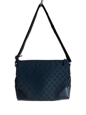 GUCCI Shoulder Bag GG Canvas Canvas BLK All Over Pattern From Japan