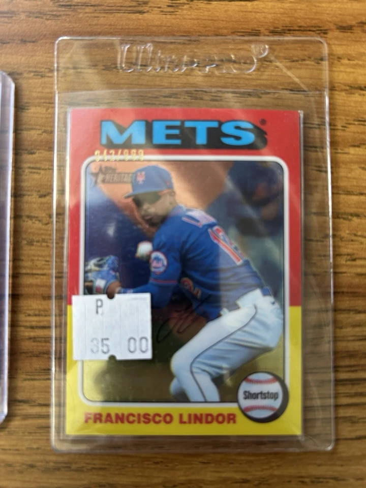 Tarjetas numeradas Topps Heritage Yankee and Mets. Rizzo Lindor Stanton Foto 3 de 4