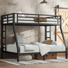 Metal Twin over Full Bunk Bed for Teens and Adults,Space-Saving/Noise Reduced